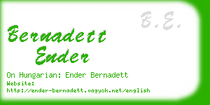 bernadett ender business card